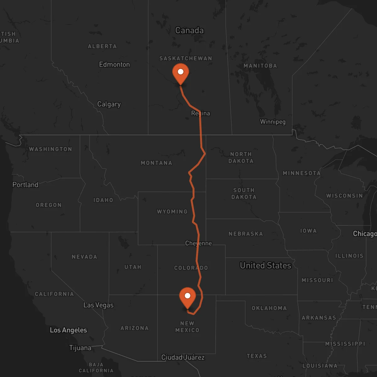 Ruta Santa Fe - Saskatoon