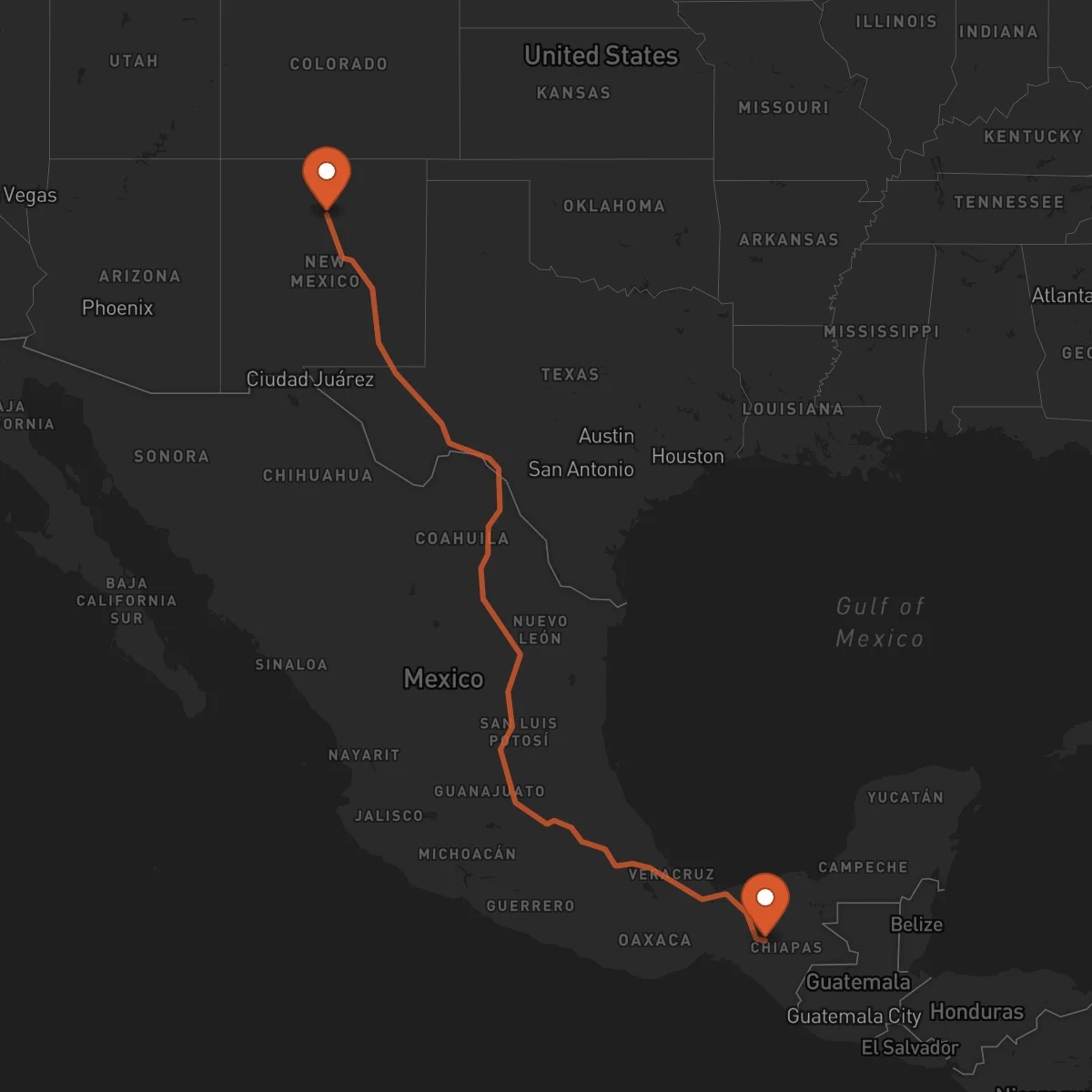 Ruta Tuxtla Gutiérrez - Santa Fe