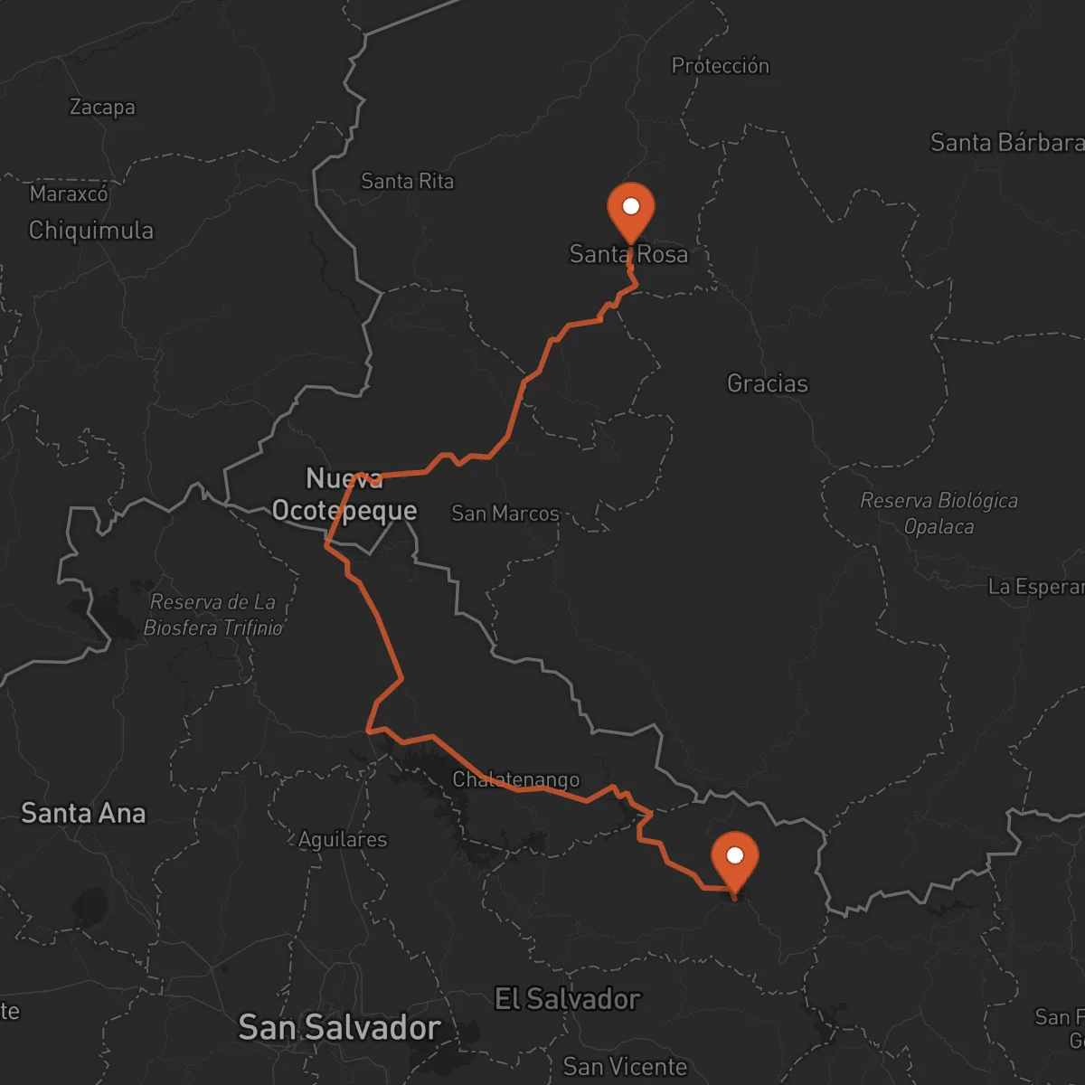 Ruta Santa Rosa de Copán - Sensuntepeque