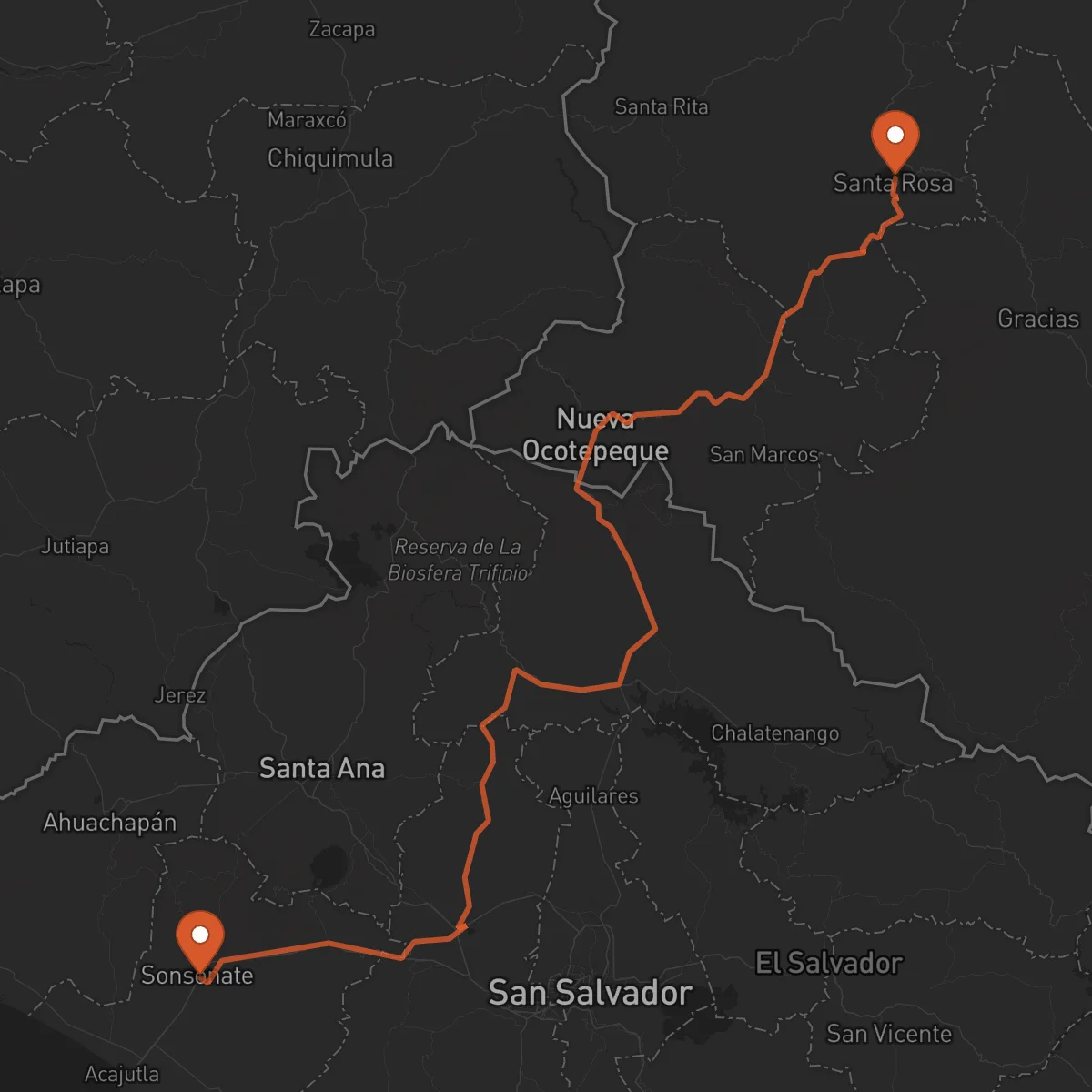 Ruta Santa Rosa de Copán - Sonsonate