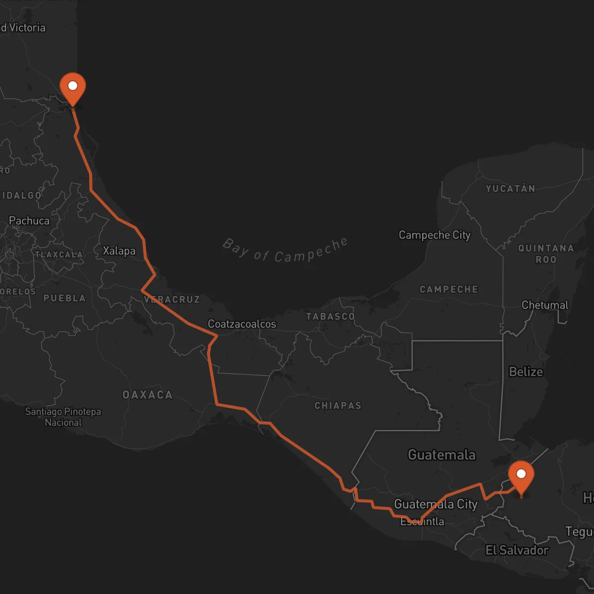 Ruta Santa Rosa de Copán - Tampico