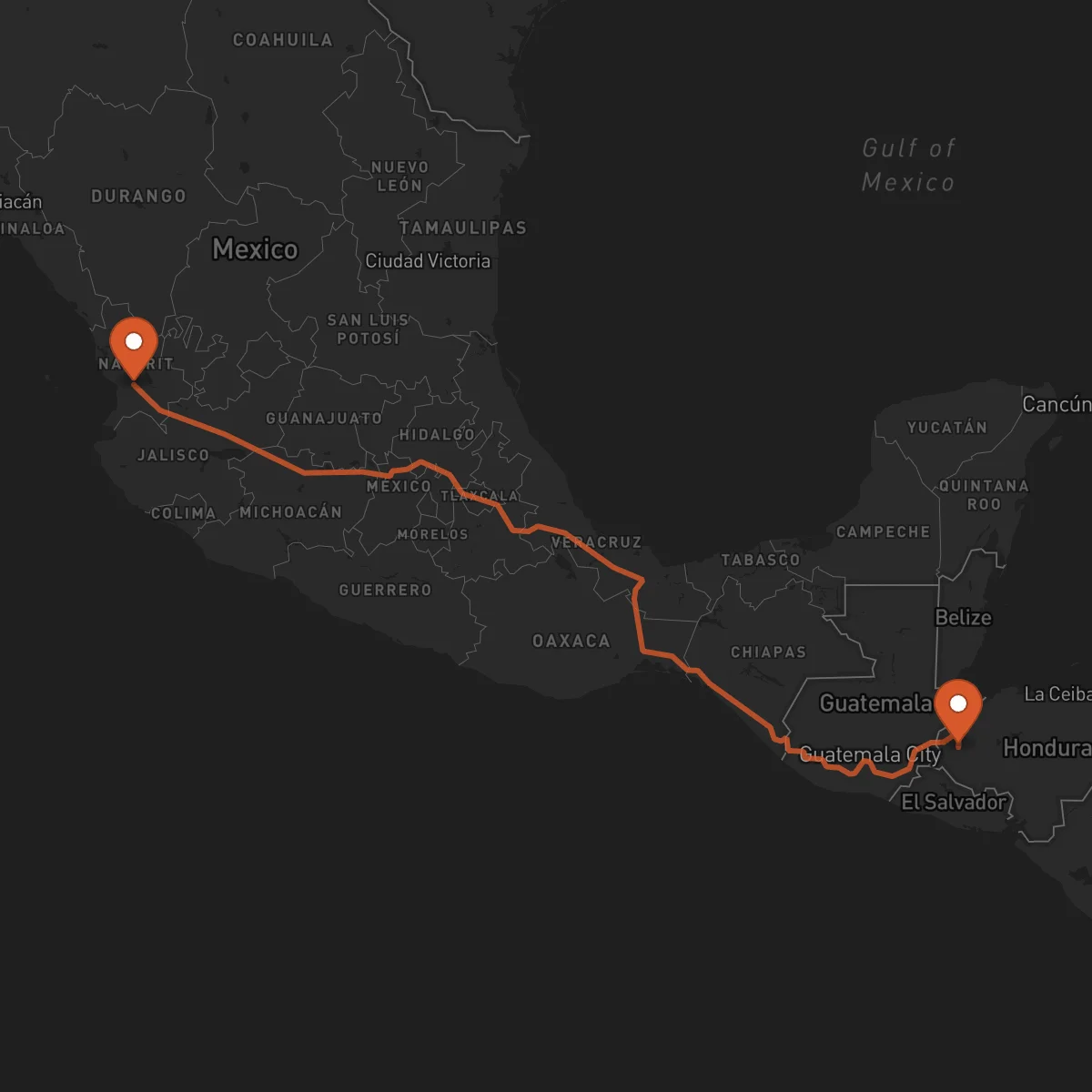 Ruta Santa Rosa de Copán - Tepic