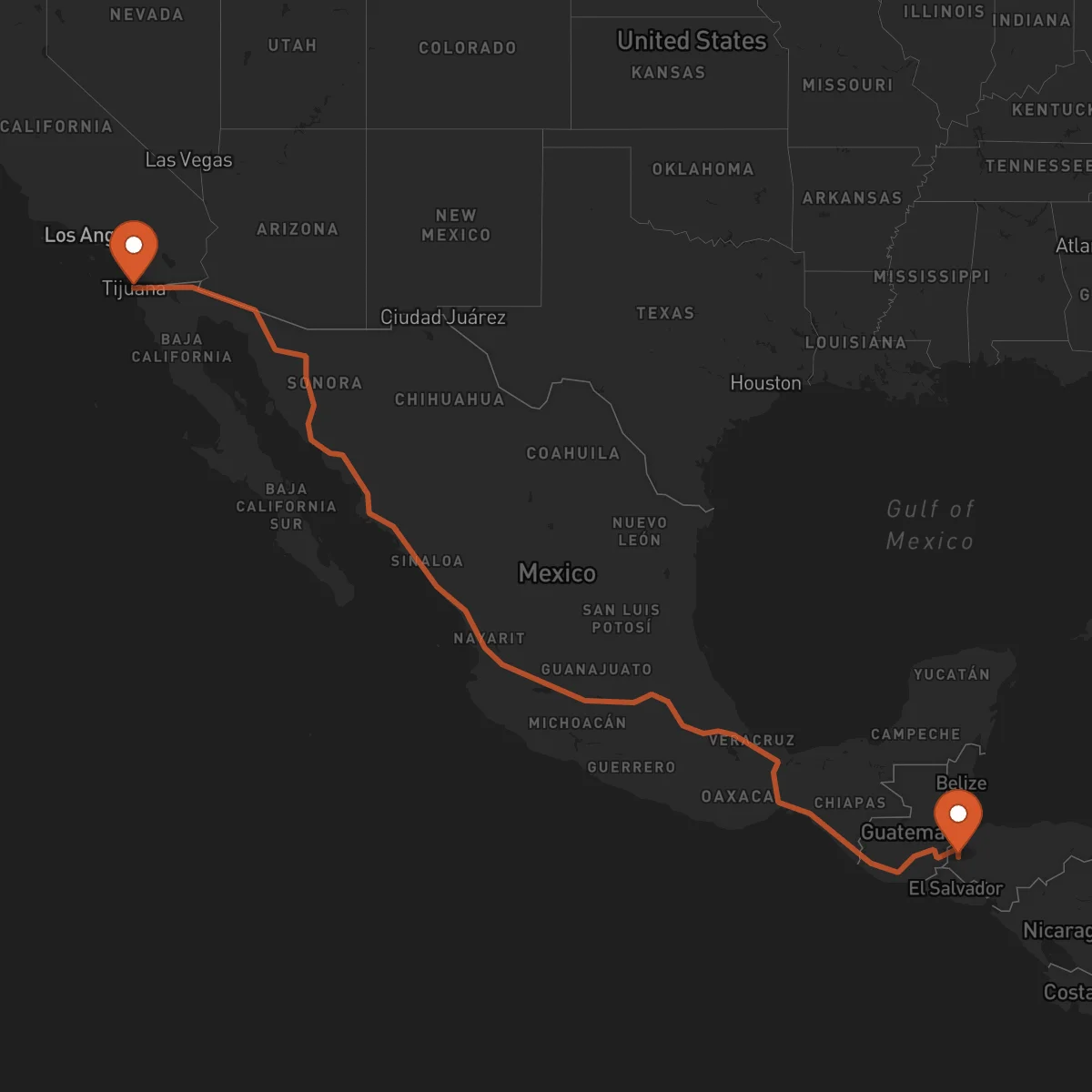 Ruta Santa Rosa de Copán - Tijuana