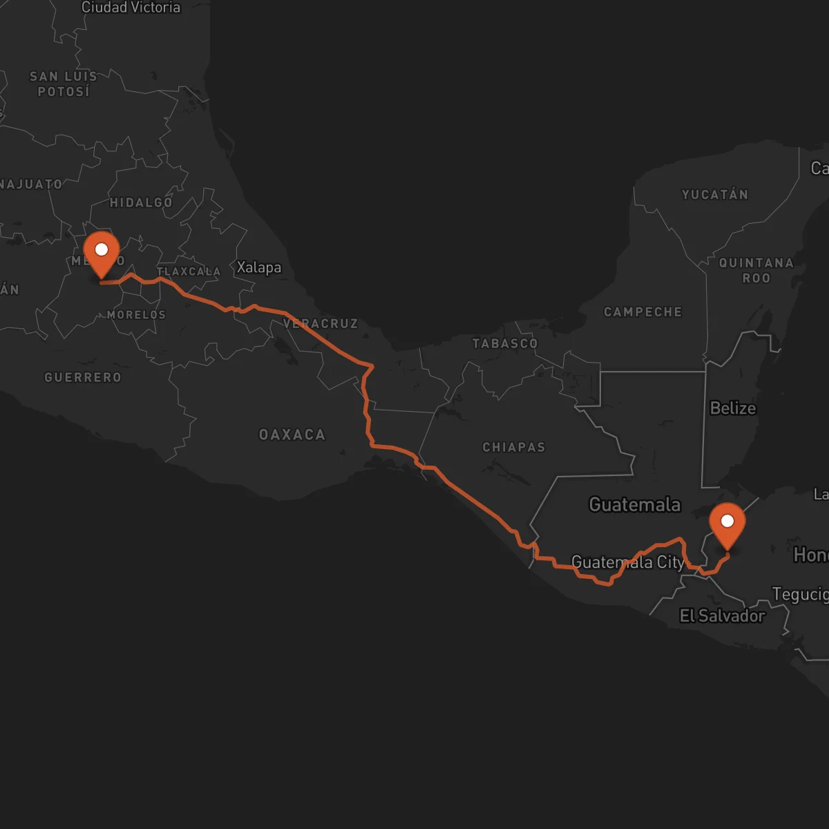 Ruta Santa Rosa de Copán - Toluca
