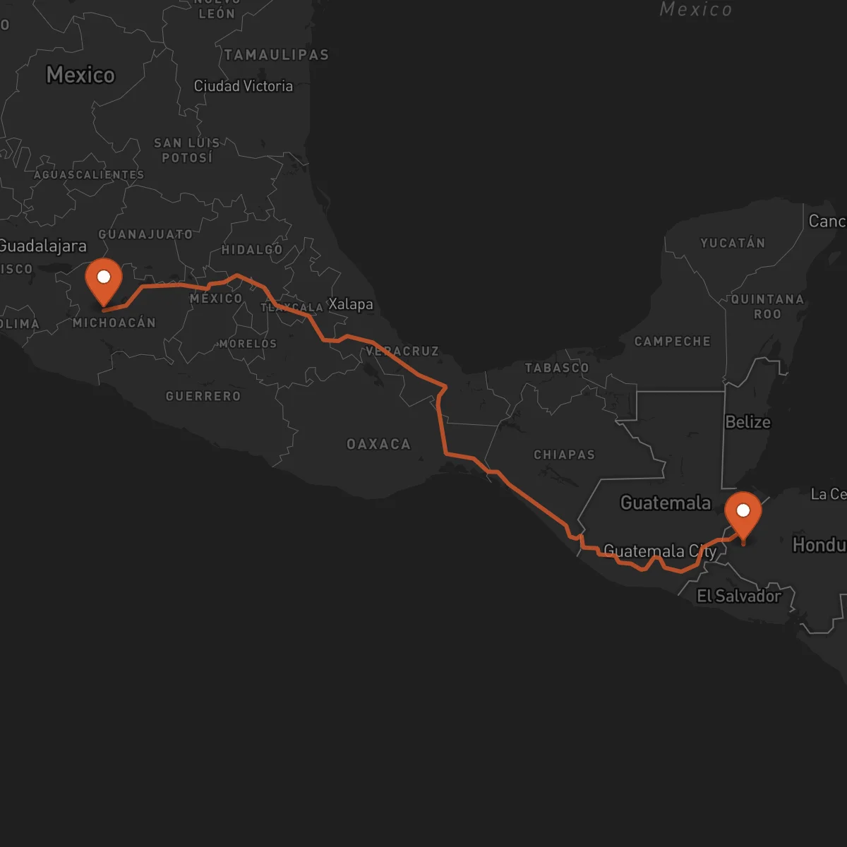 Ruta Uruapan - Santa Rosa de Copán