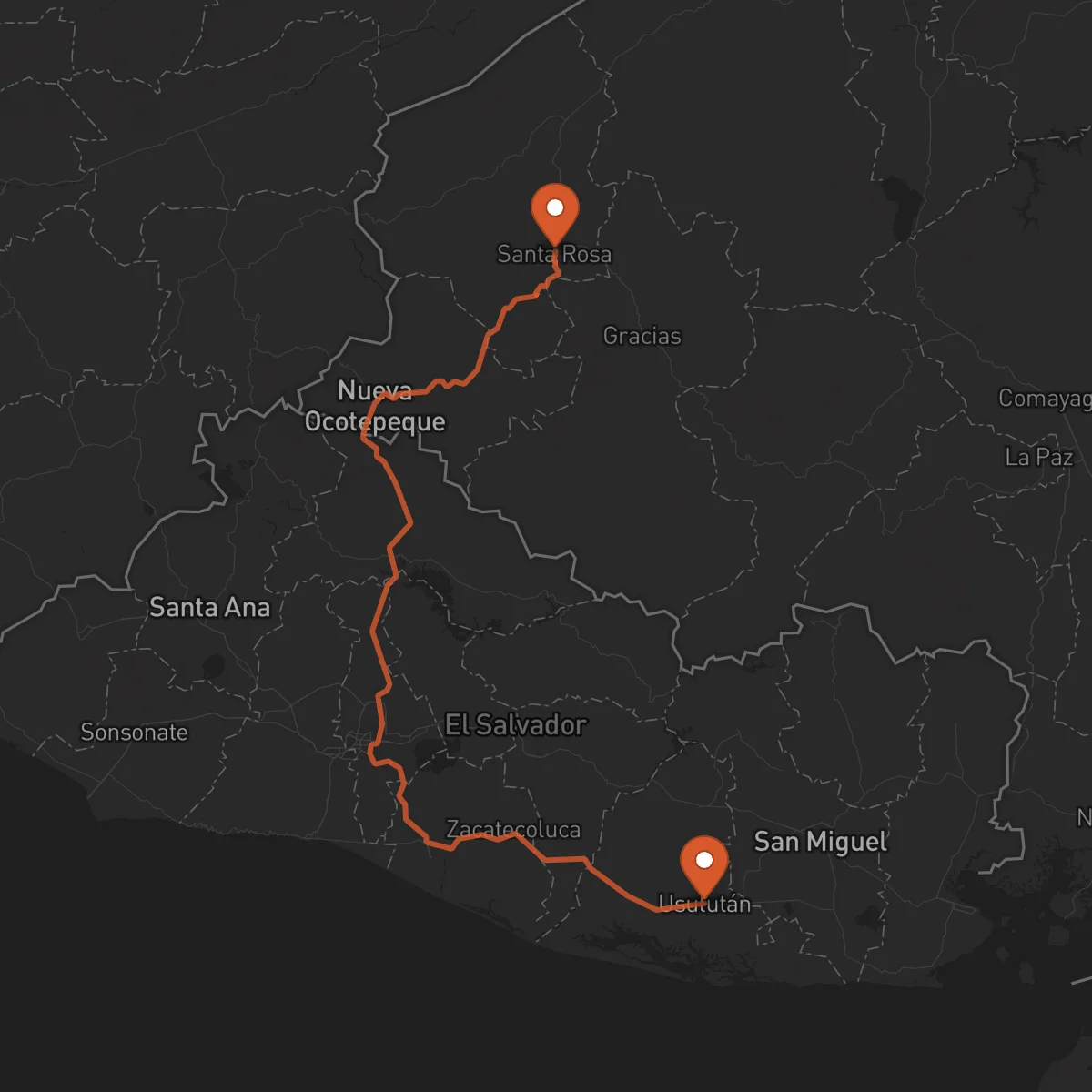 Ruta Usulután - Santa Rosa de Copán