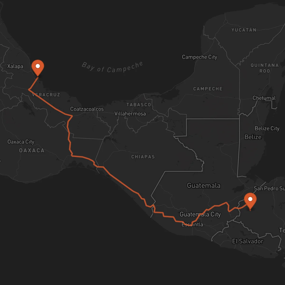 Ruta Veracruz - Santa Rosa de Copán