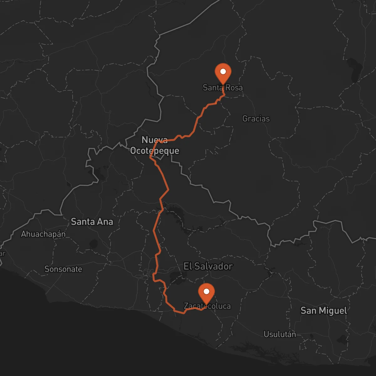 Ruta Zacatecoluca - Santa Rosa de Copán