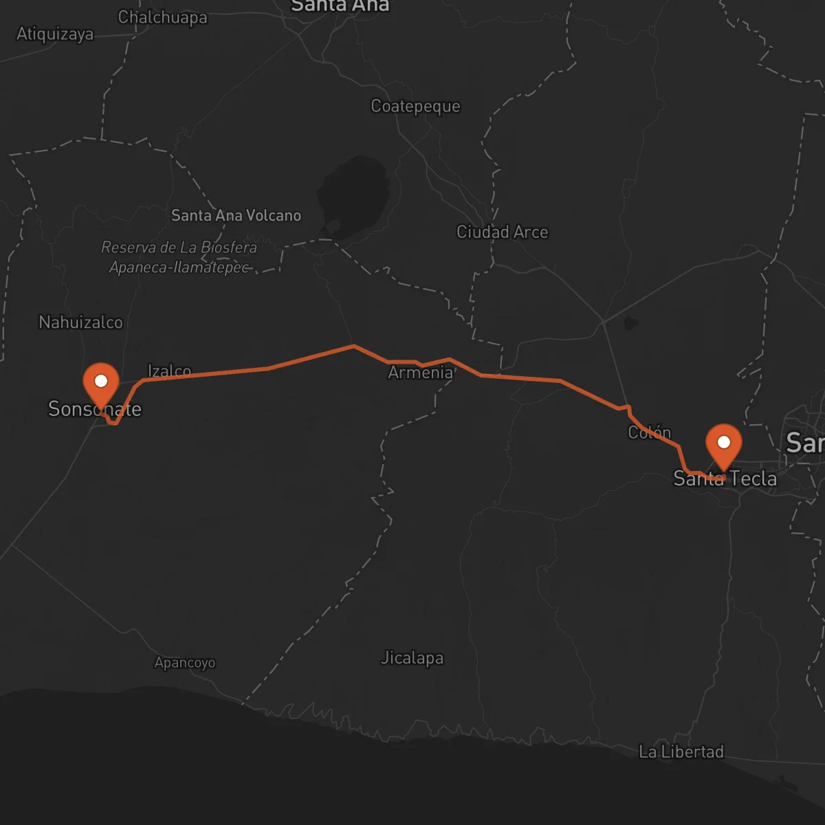 Ruta Sonsonate - Santa Tecla