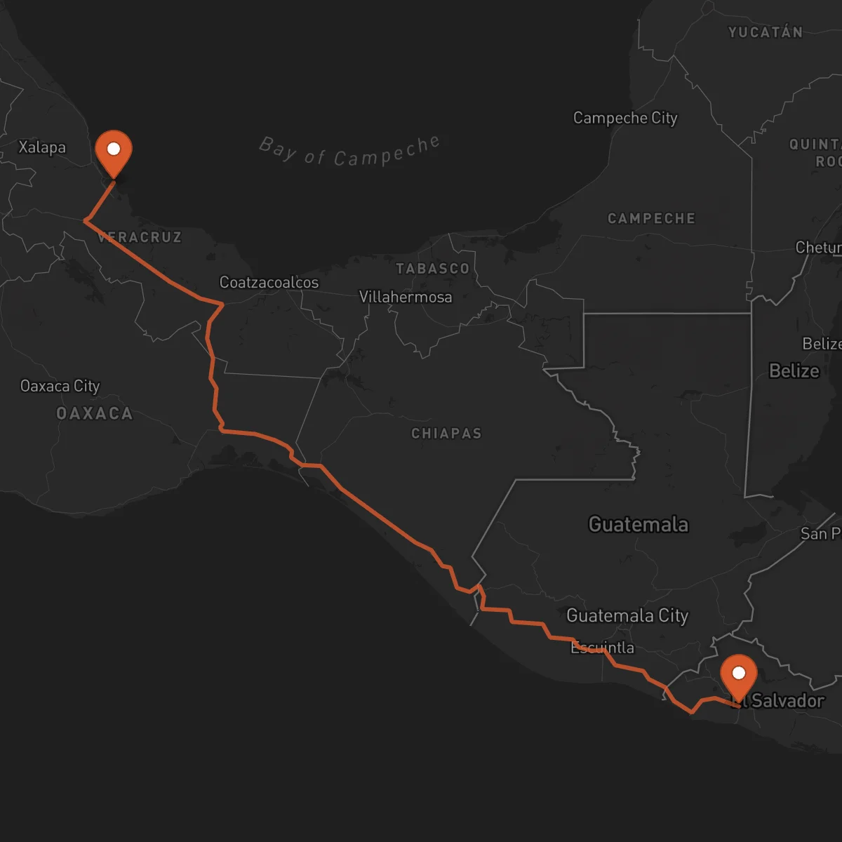 Ruta Veracruz - Santa Tecla