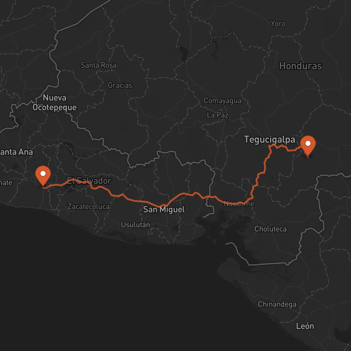 Ruta Santa Tecla - Yuscarán