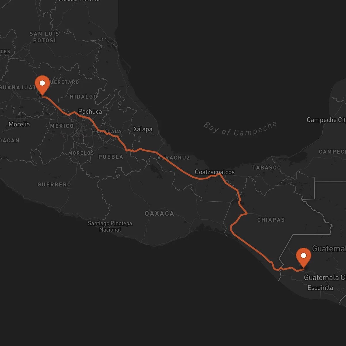 Ruta Totonicapán - Querétaro