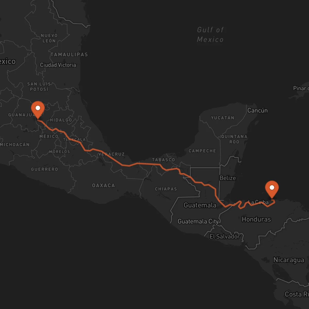 Ruta Santiago de Querétaro - Trujillo