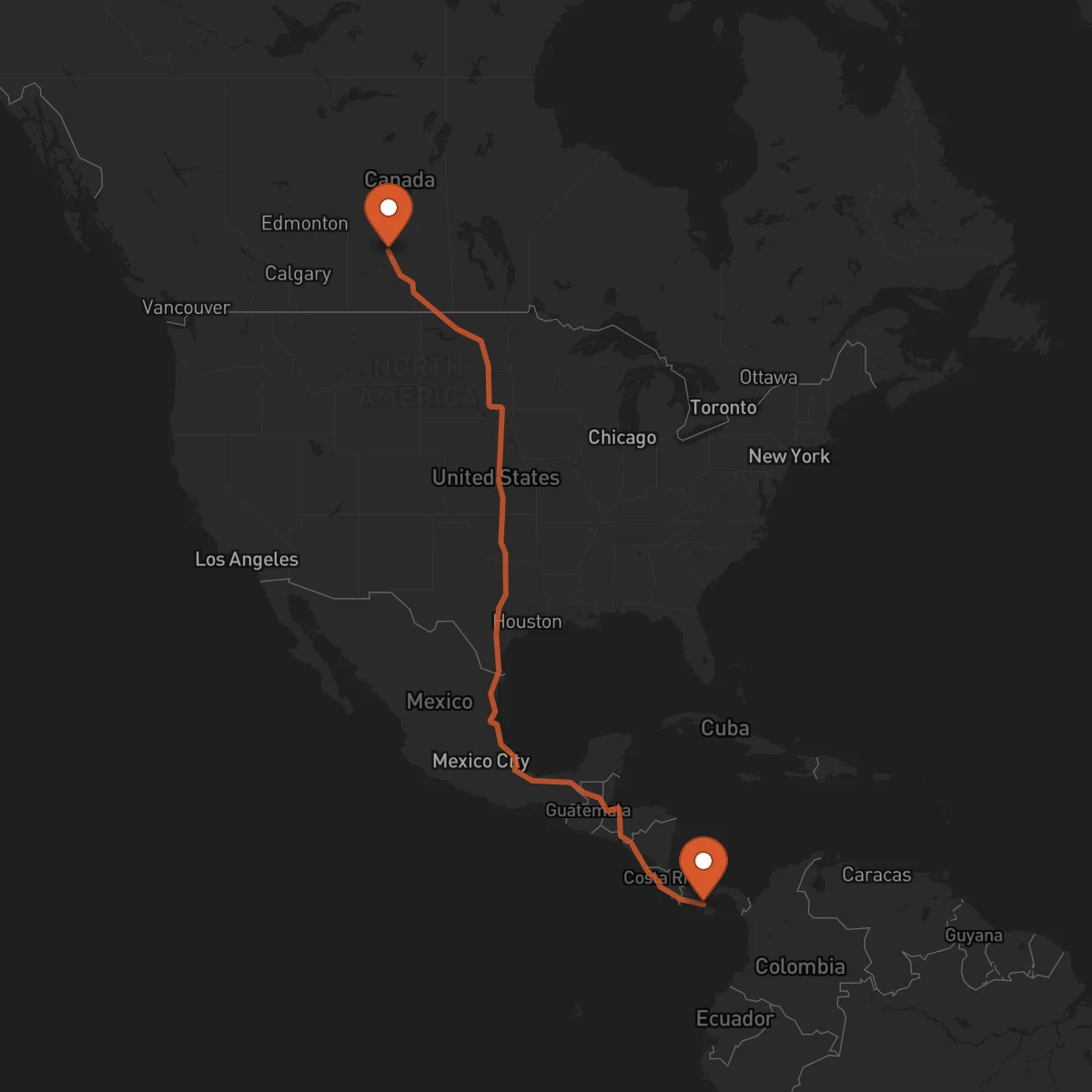 Ruta Saskatoon - Santiago de Veraguas
