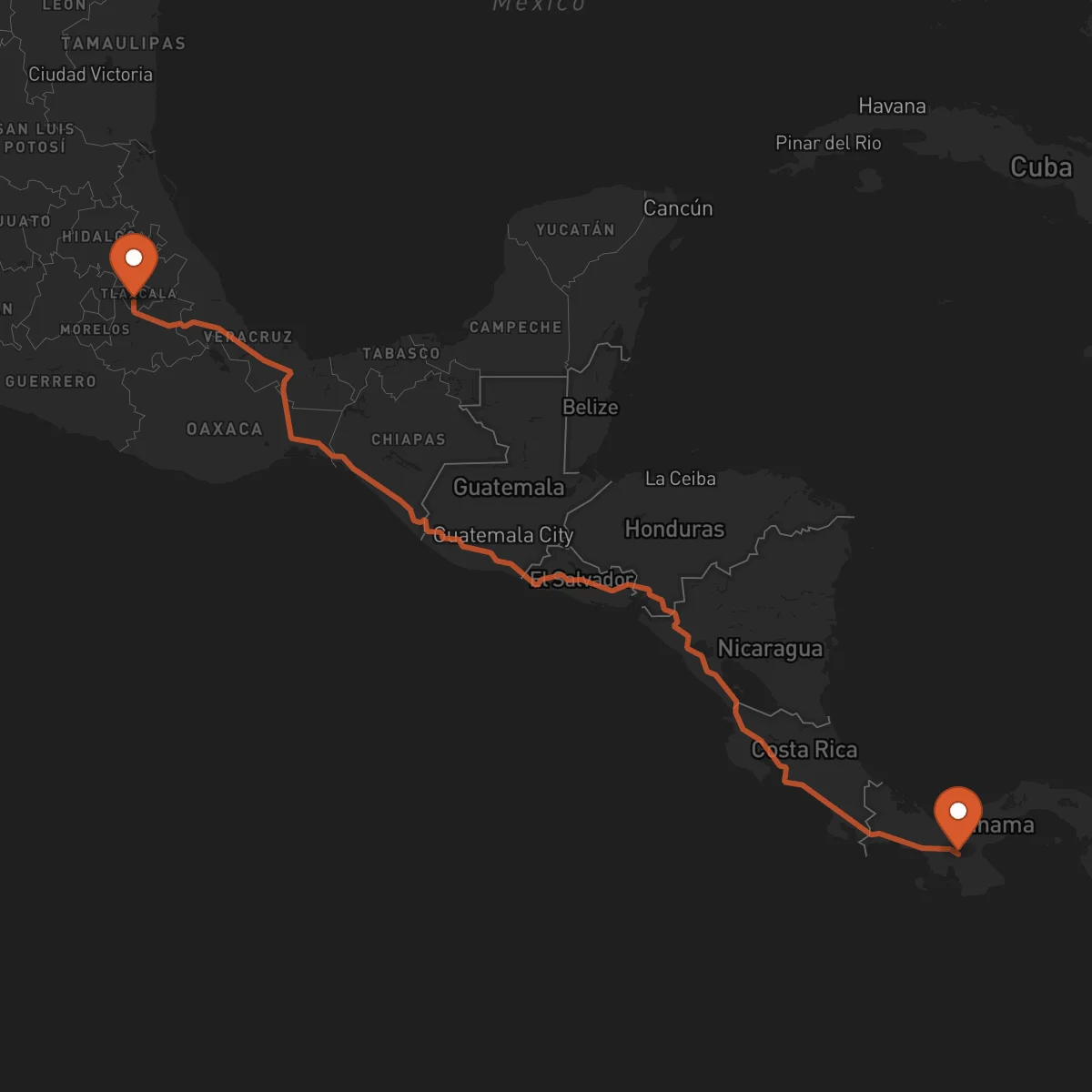 Ruta Tlaxcala de Xicohténcatl - Santiago de Veraguas