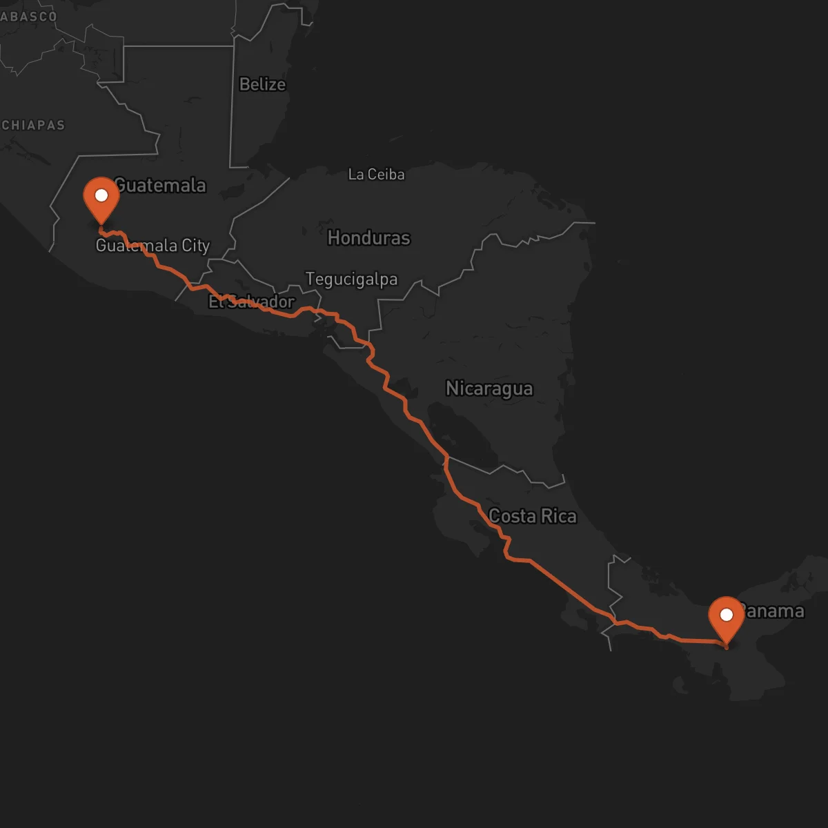 Ruta Santiago de Veraguas - Totonicapán