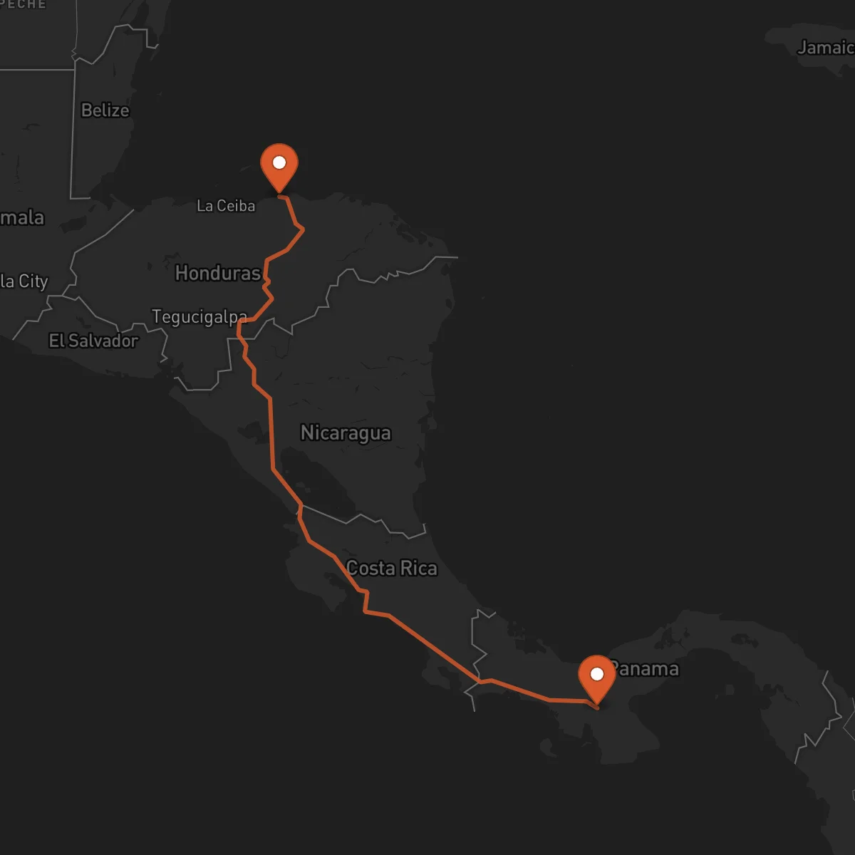Ruta Santiago de Veraguas - Trujillo