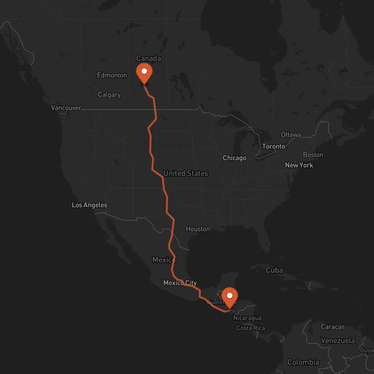 Ruta Saskatoon - Sensuntepeque