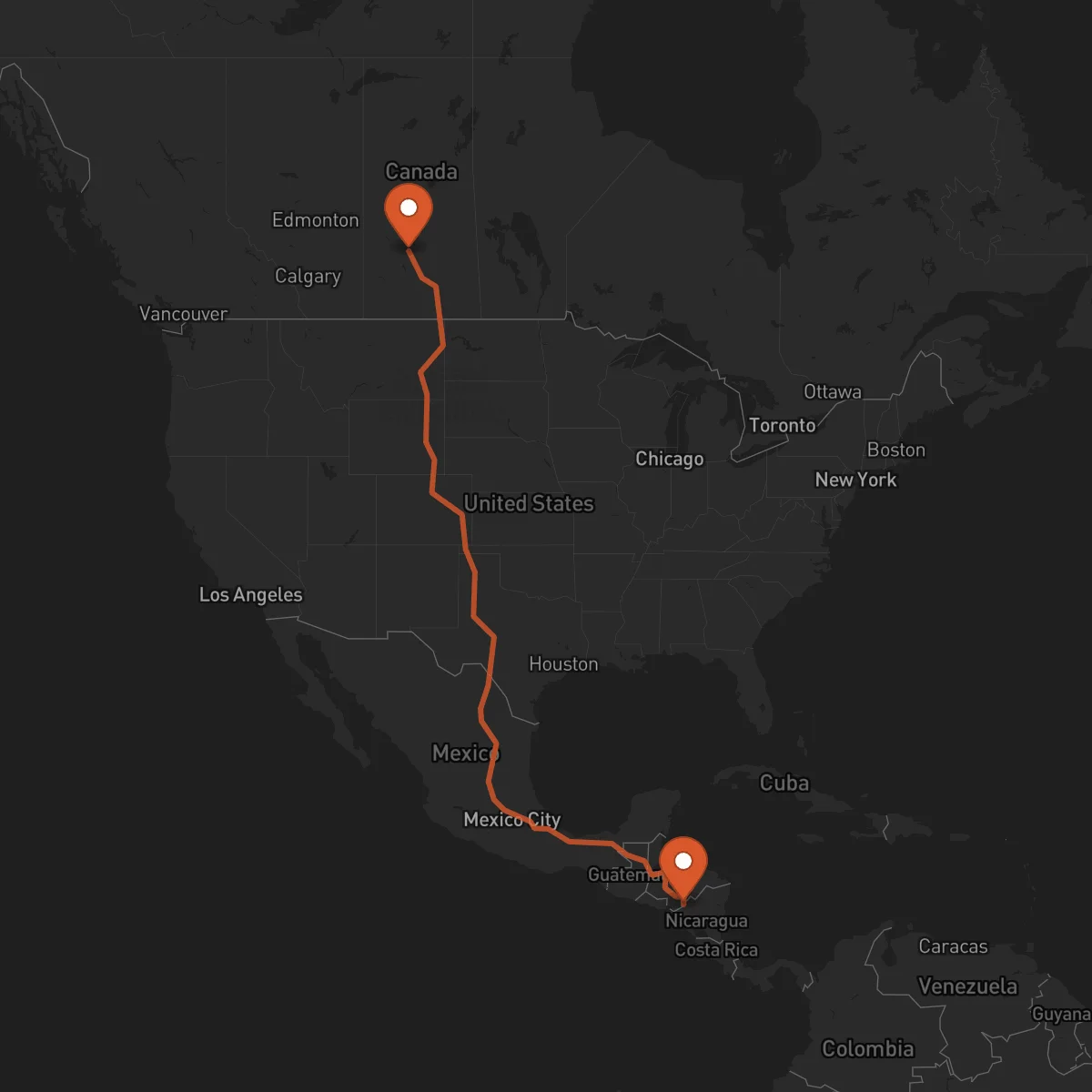 Ruta Saskatoon - Somoto