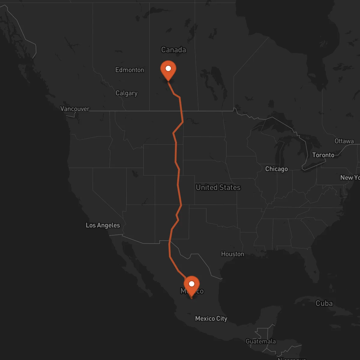 Ruta Zacatecas - Saskatoon