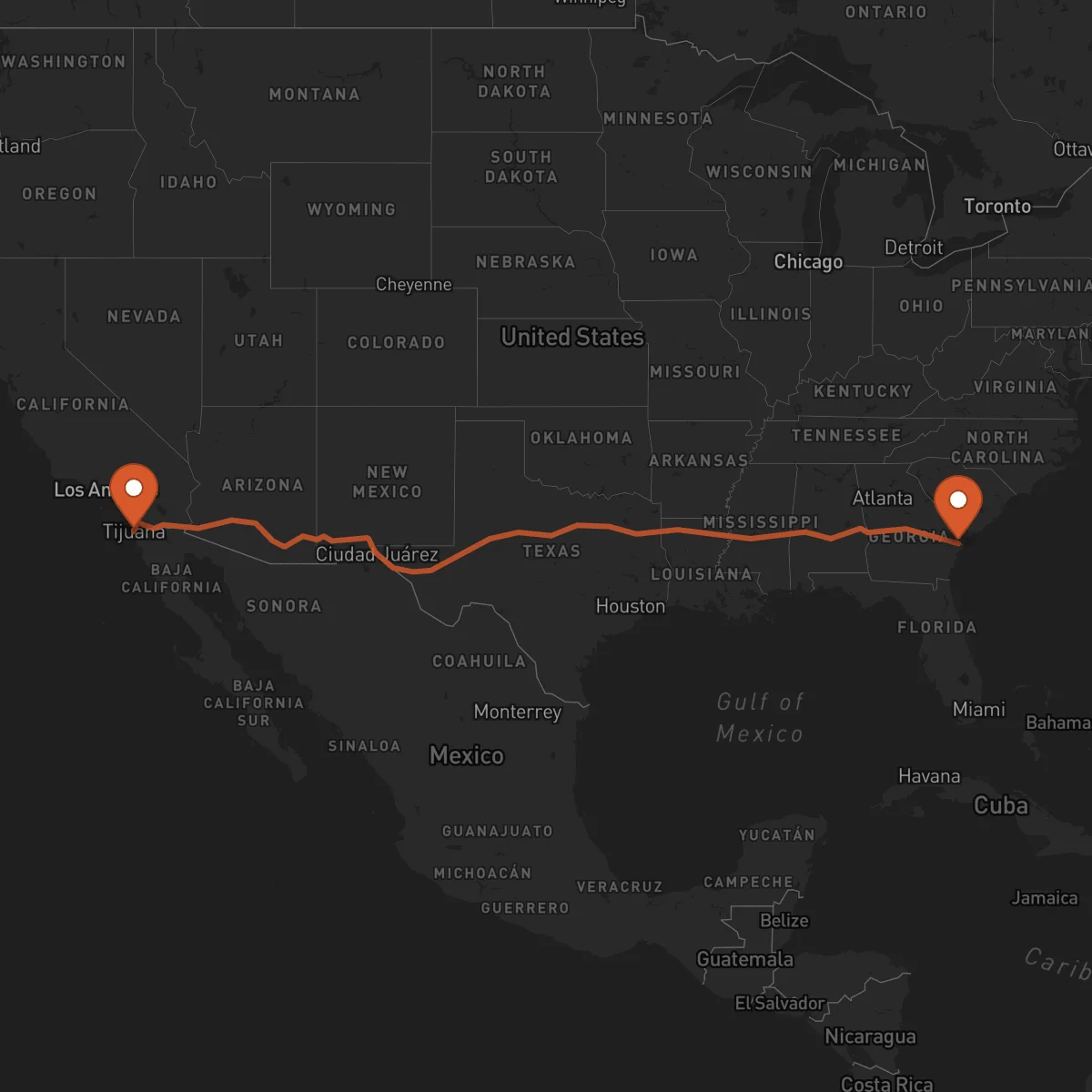 Ruta Tijuana - Savannah