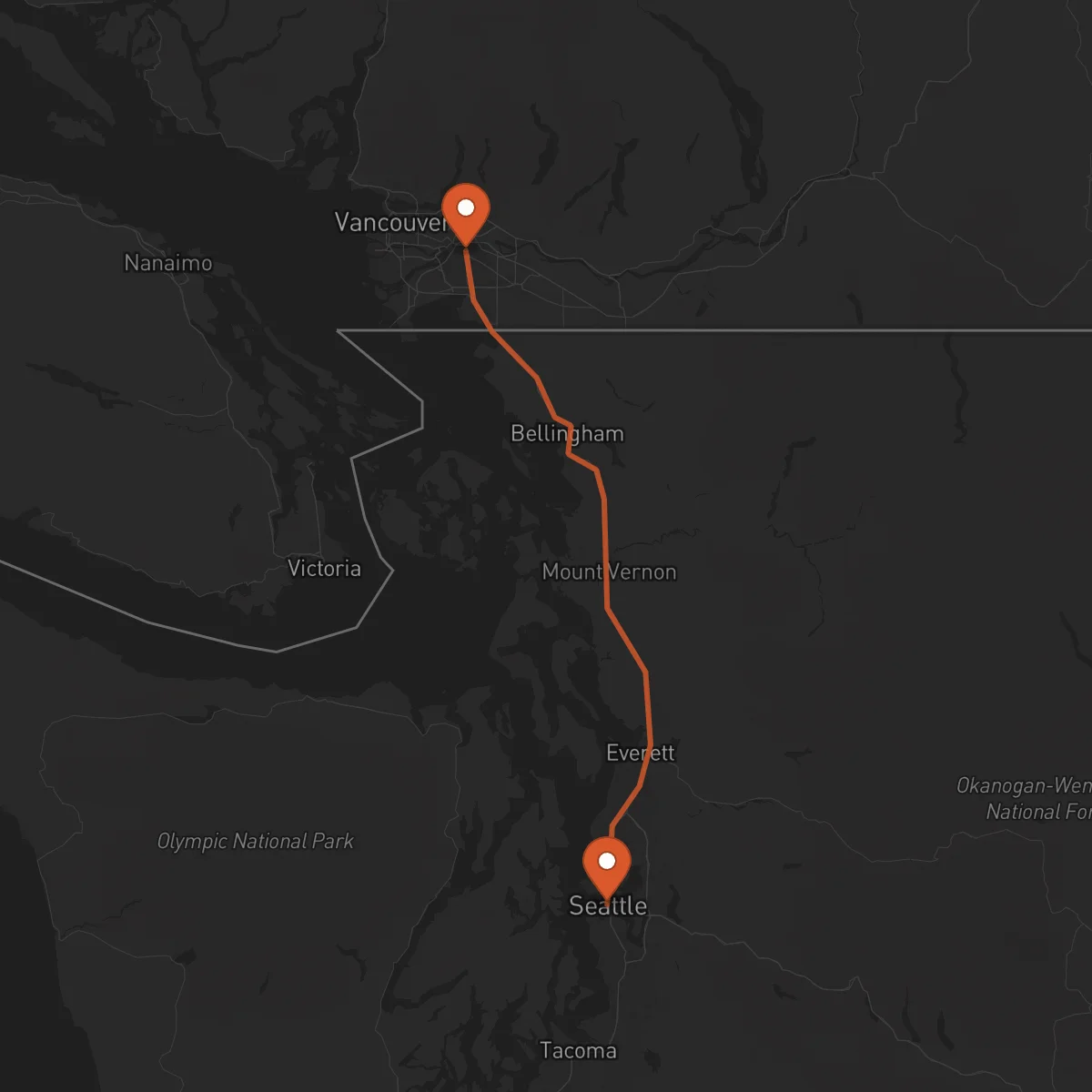 Ruta Surrey - Seattle