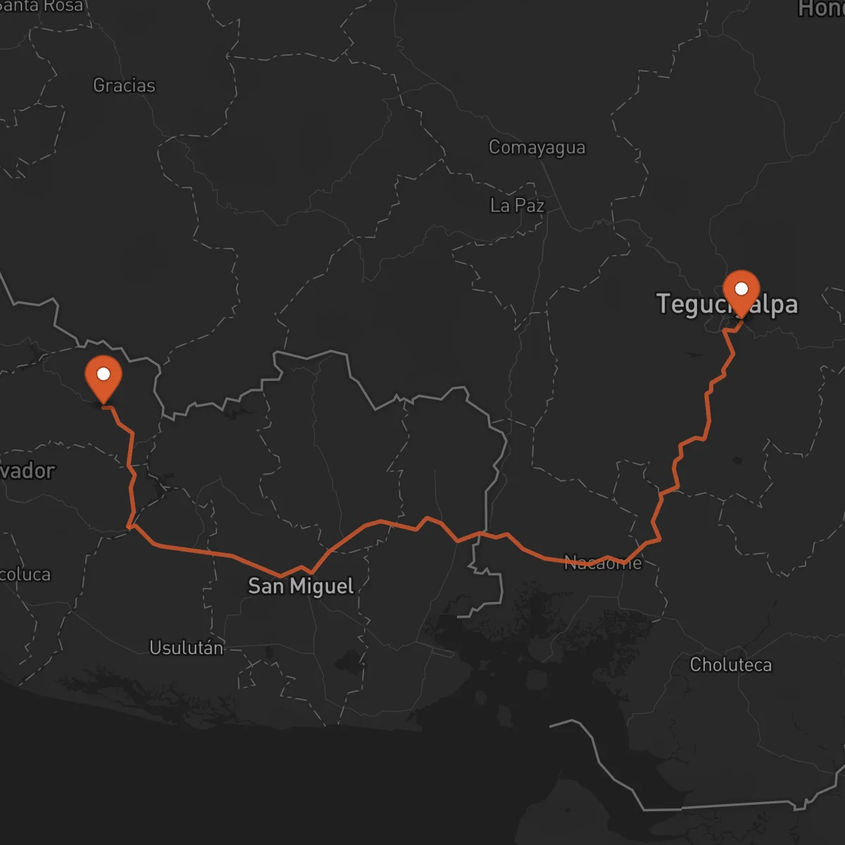 Ruta Tégucigalpa - Sensuntepeque