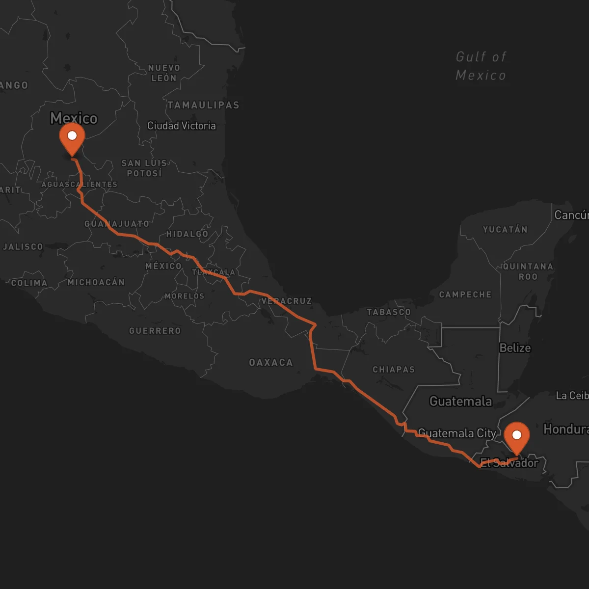 Ruta Zacatecas - Sensuntepeque
