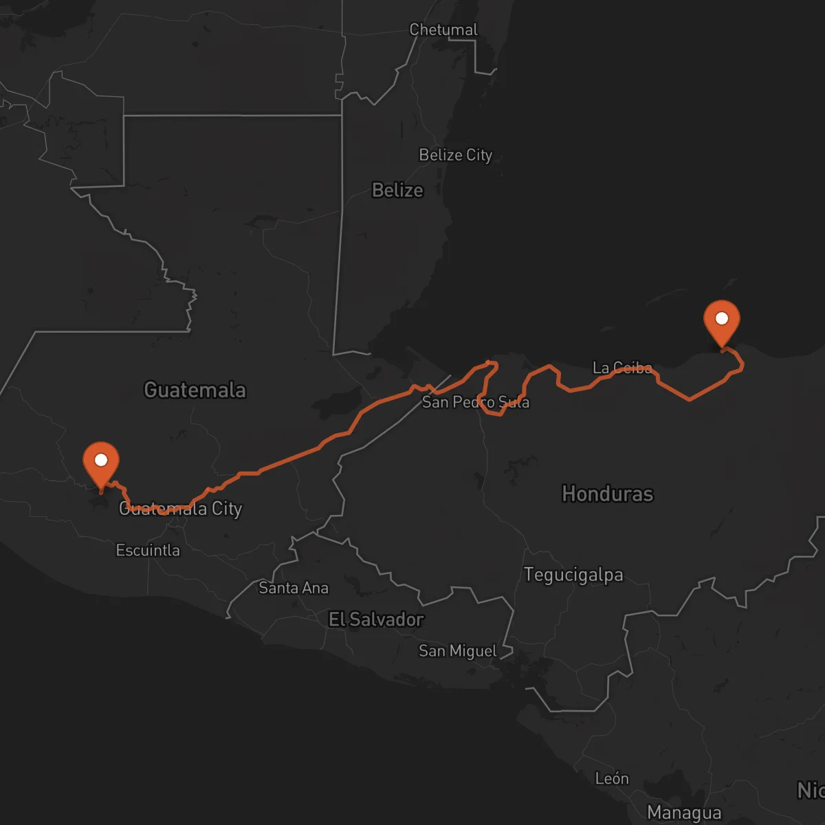 Ruta Sololá - Trujillo