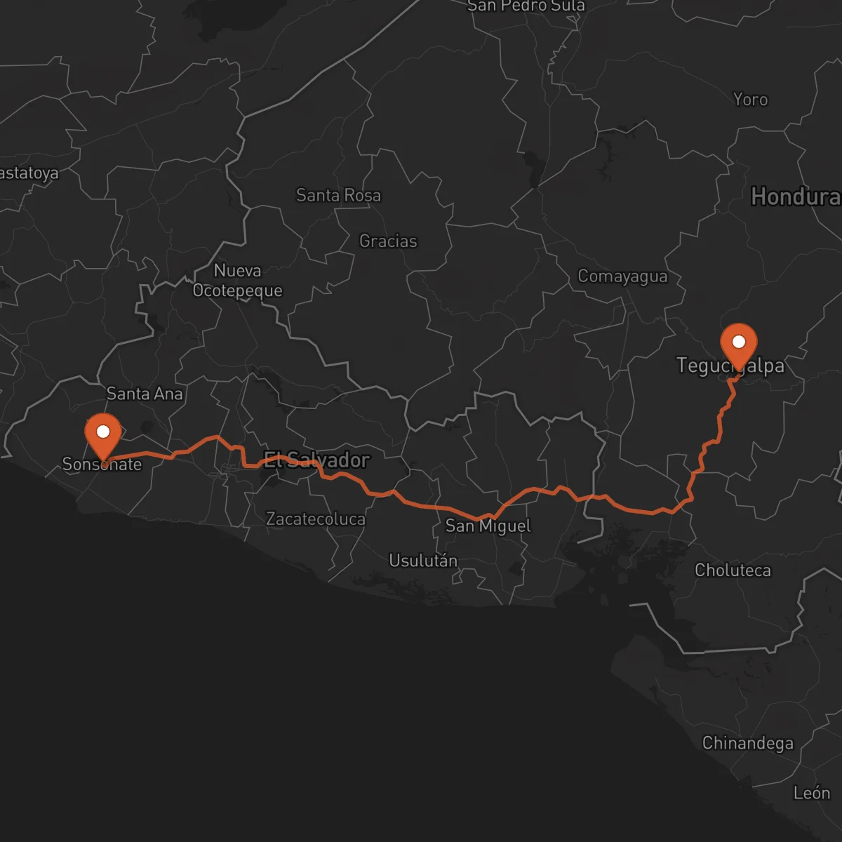 Ruta Tégucigalpa - Sonsonate