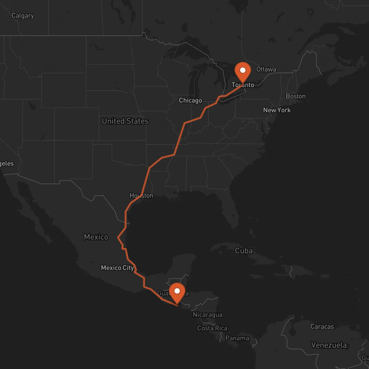Ruta Sonsonate - Toronto