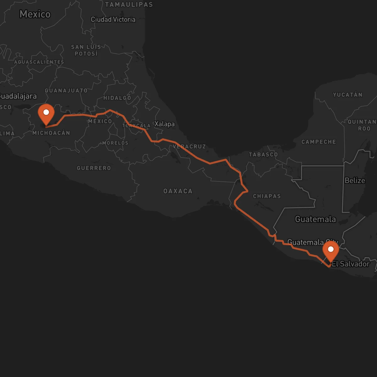 Ruta Sonsonate - Uruapan