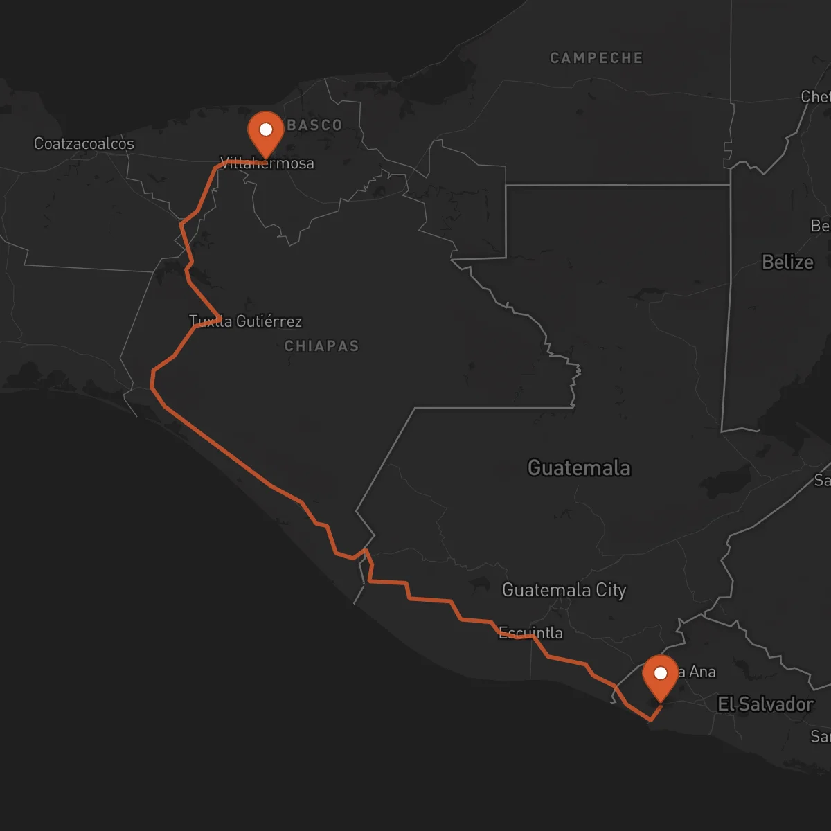 Ruta Villahermosa - Sonsonate