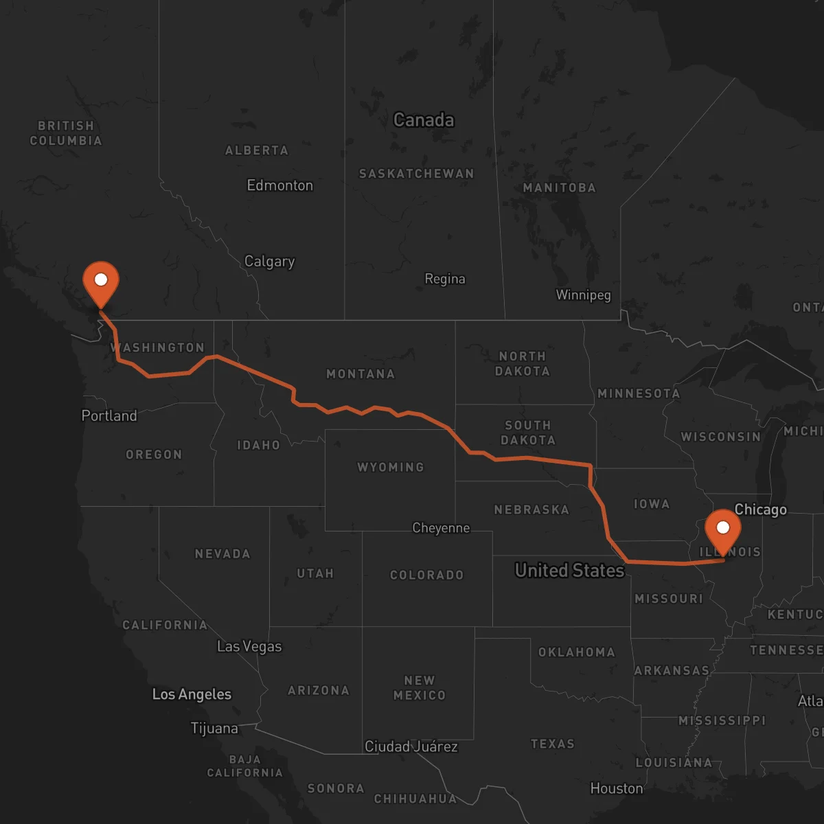 Ruta Springfield - Vancouver