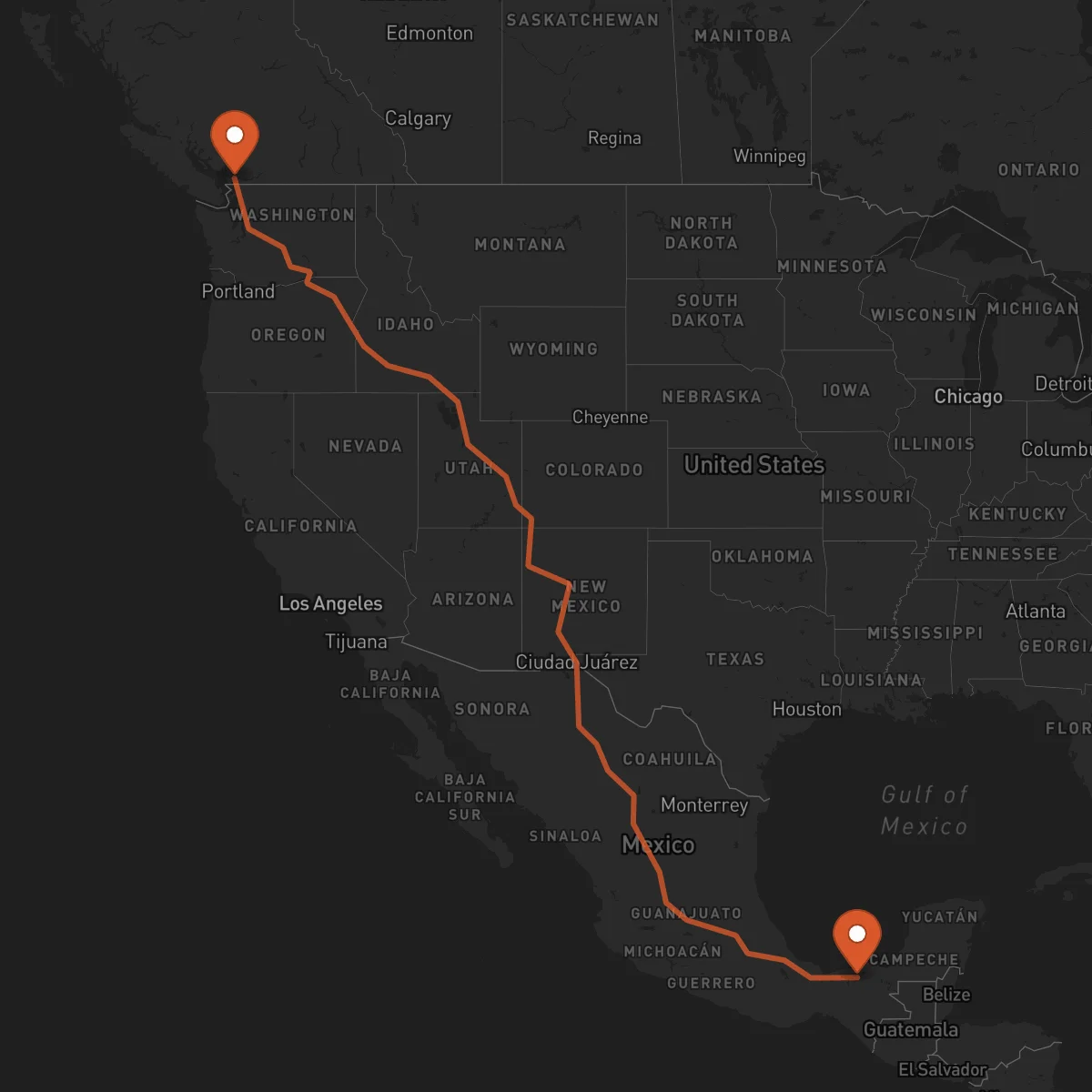 Ruta Villahermosa - Surrey