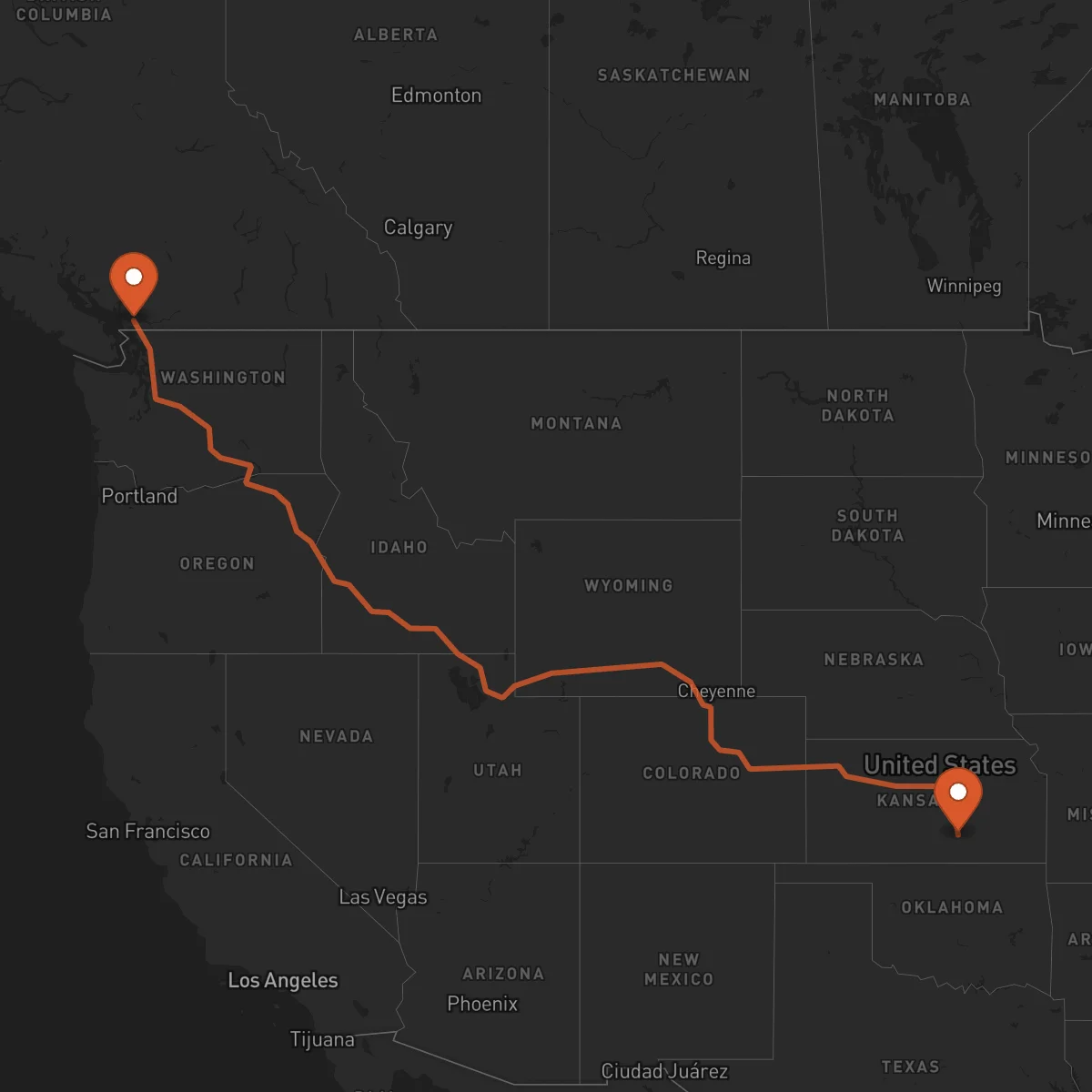 Ruta Wichita - Surrey