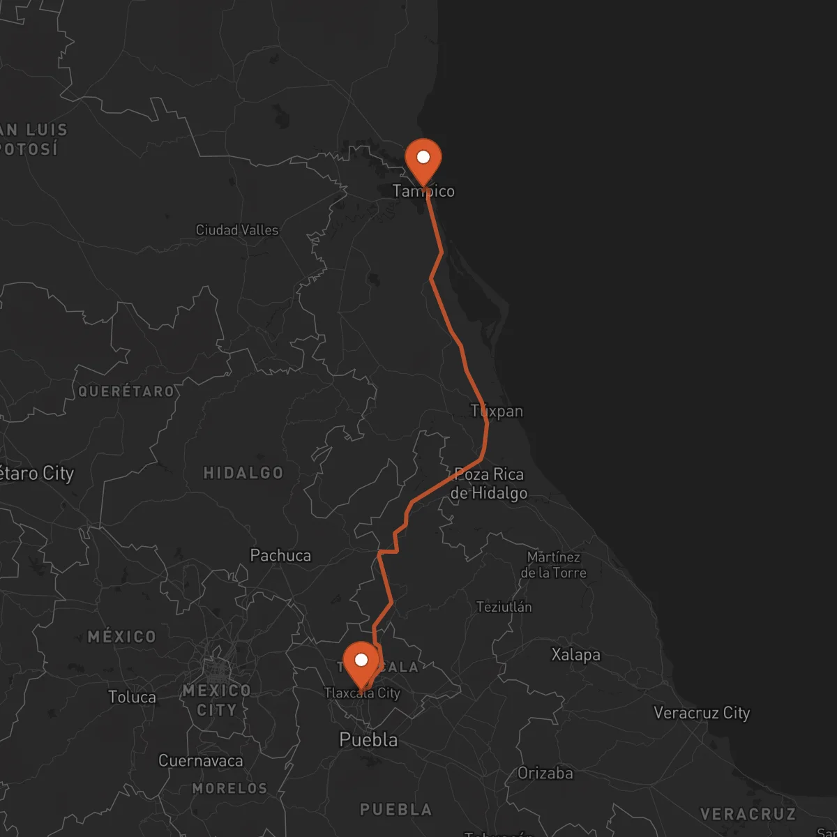 Ruta Tlaxcala de Xicohténcatl - Tampico