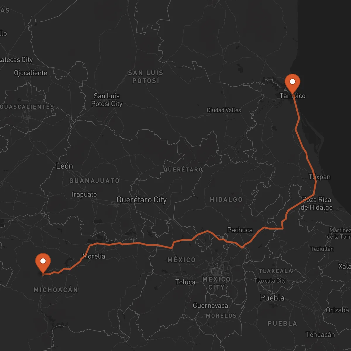 Ruta Uruapan - Tampico
