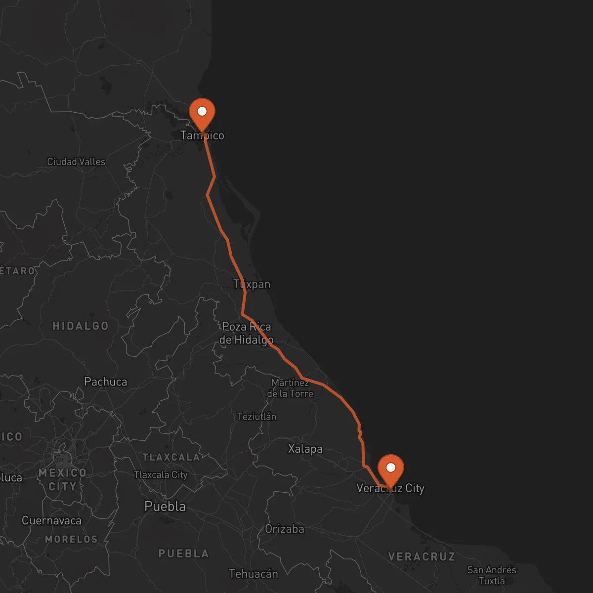 Ruta Tampico - Veracruz