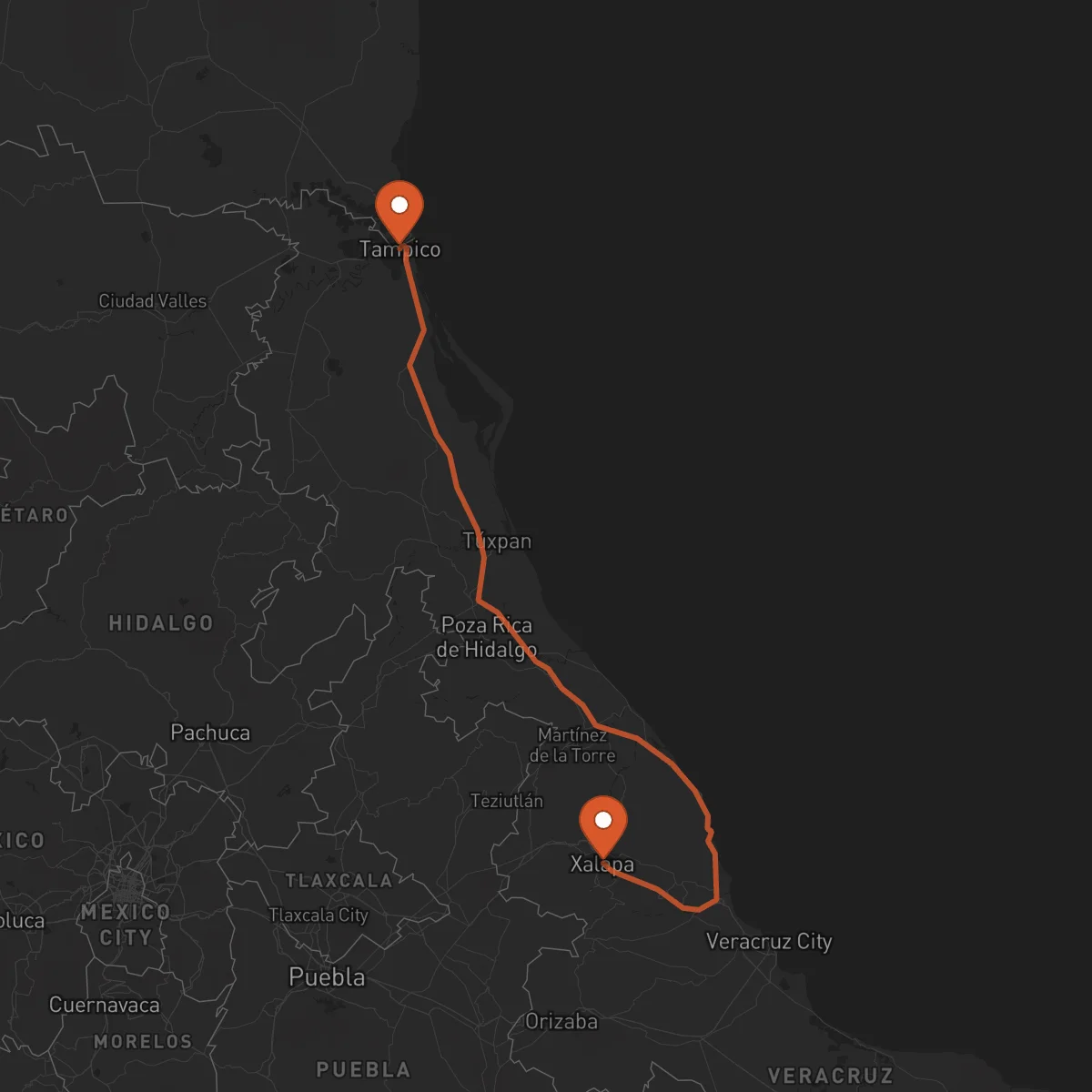 Ruta Tampico - Xalapa