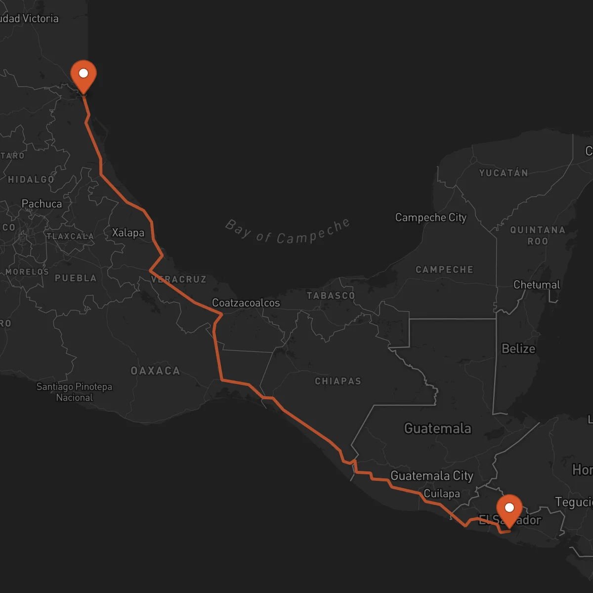 Ruta Tampico - Zacatecoluca