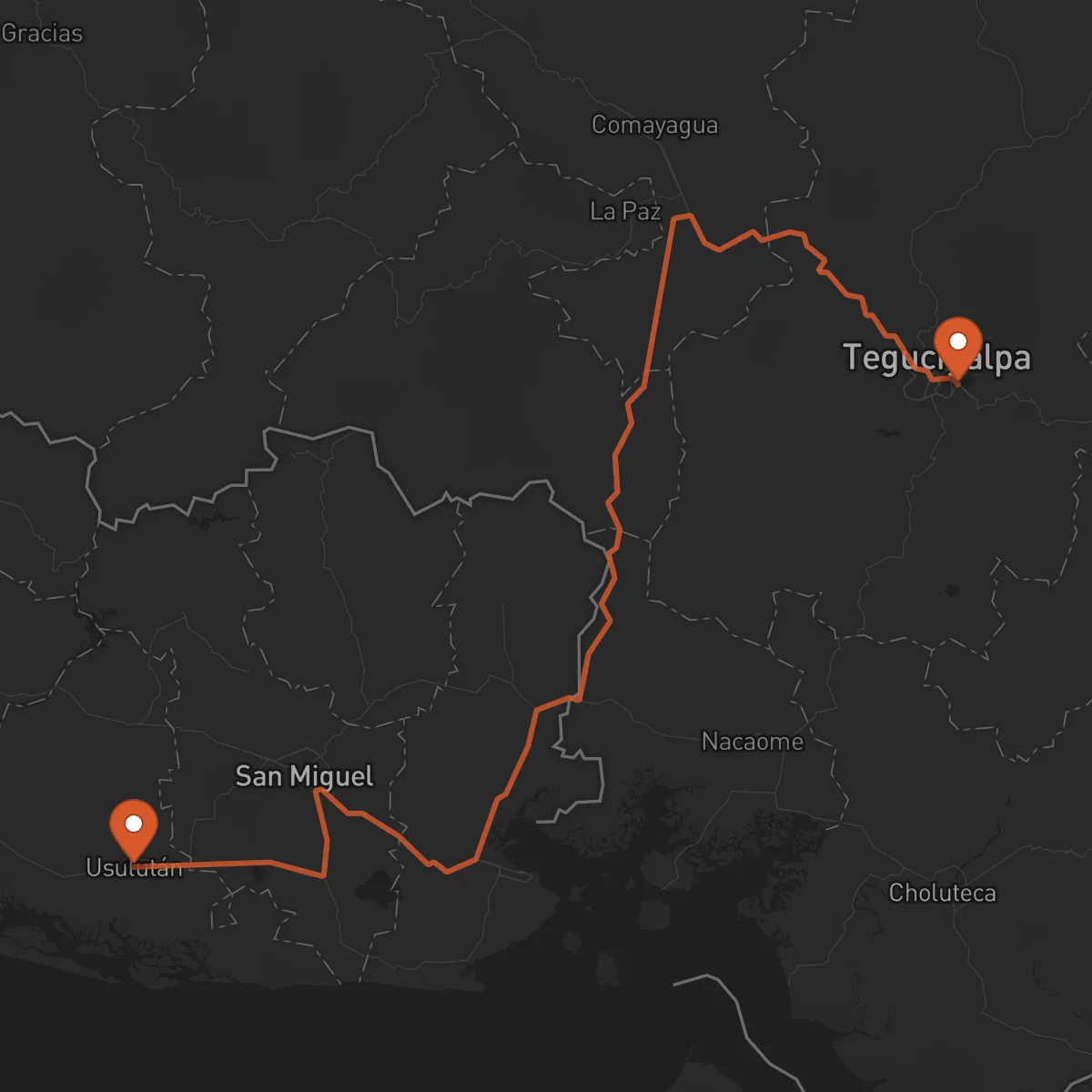 Ruta Tégucigalpa - Usulután