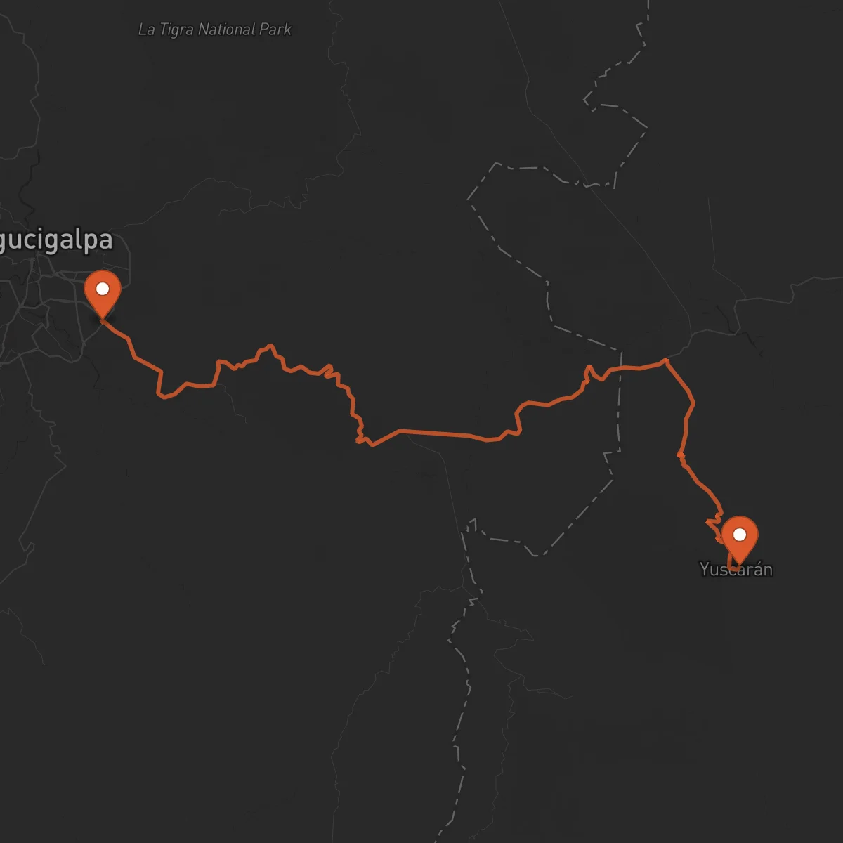Ruta Yuscarán - Tegucigalpa