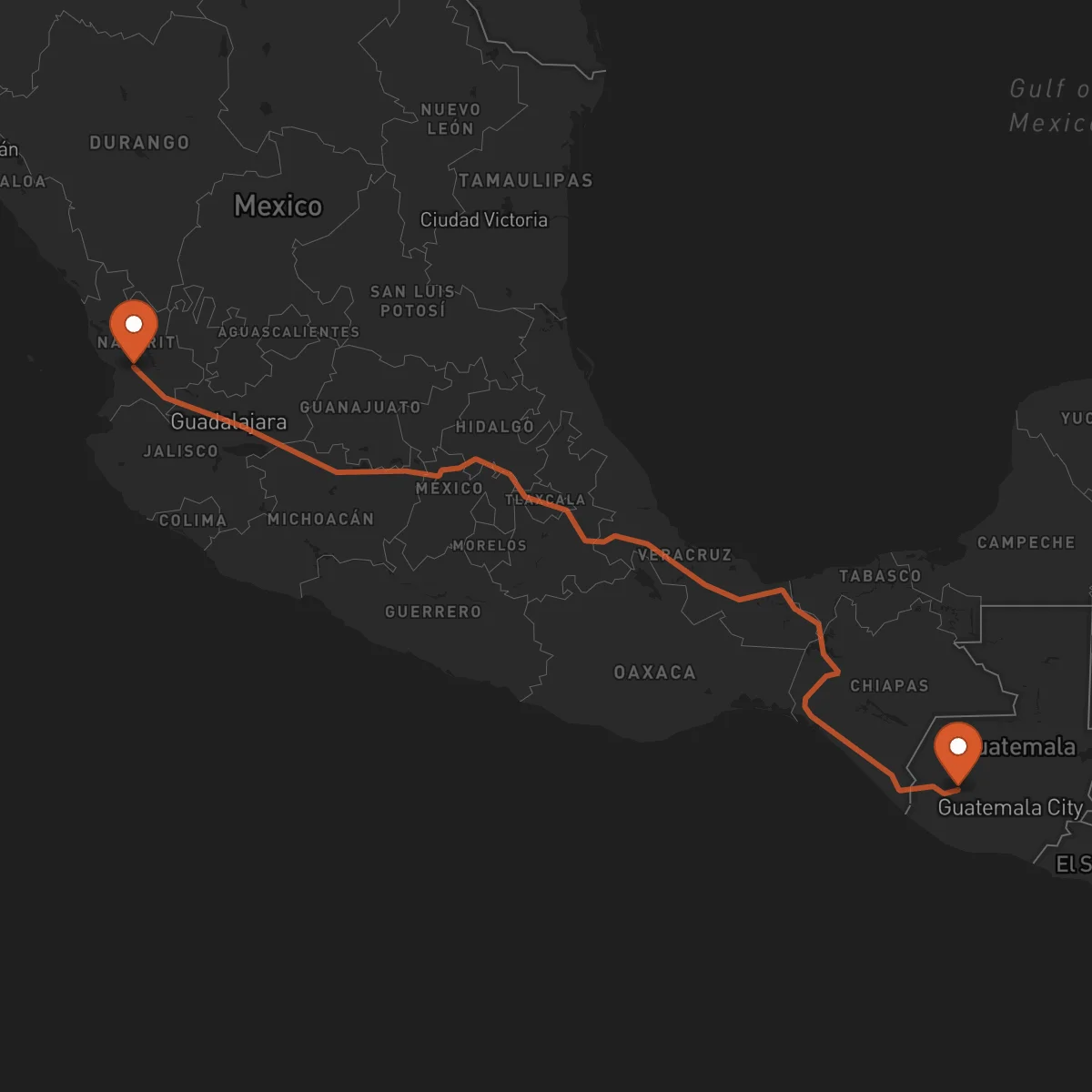 Ruta Totonicapán - Tepic