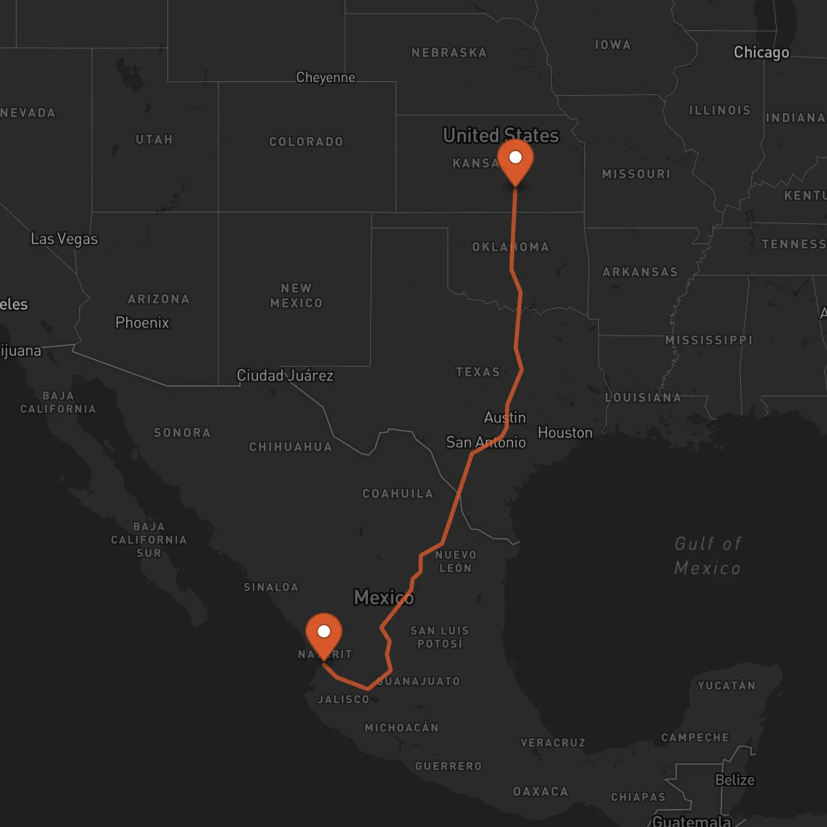 Ruta Tepic - Wichita