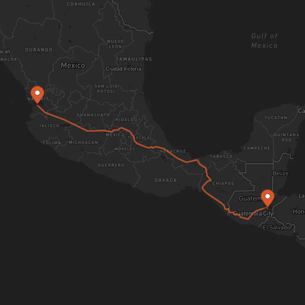 Ruta Tepic - Zacapa