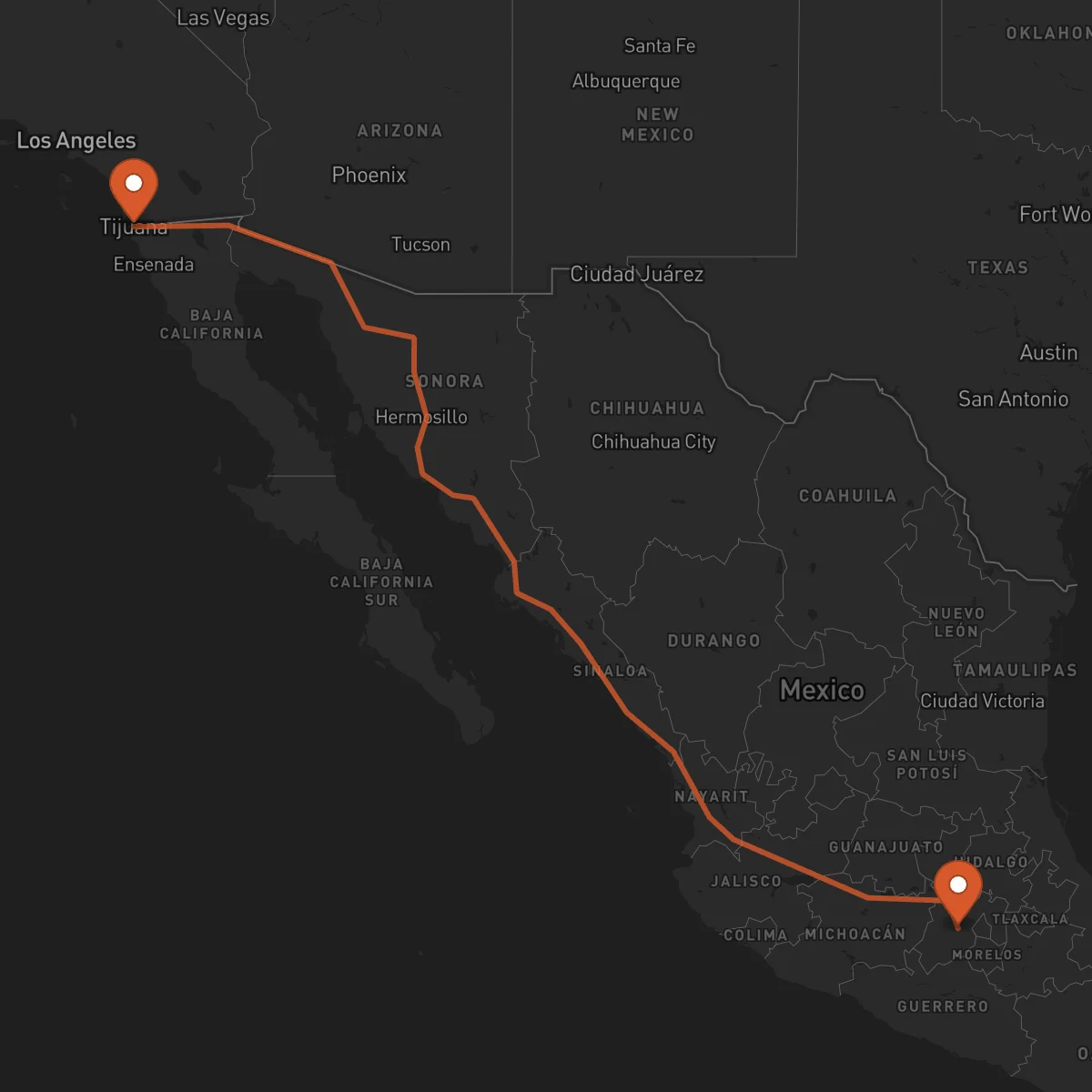 Ruta Tijuana - Toluca