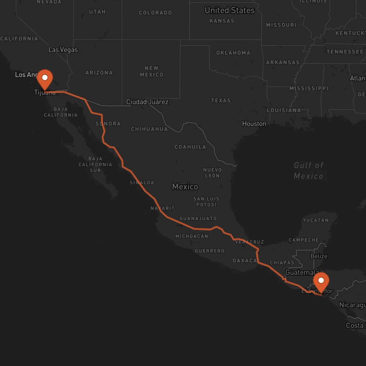 Ruta Tijuana - Usulután