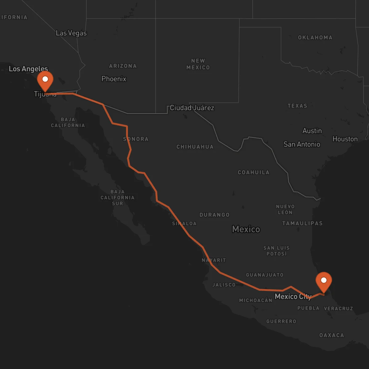 Ruta Tijuana - Xalapa