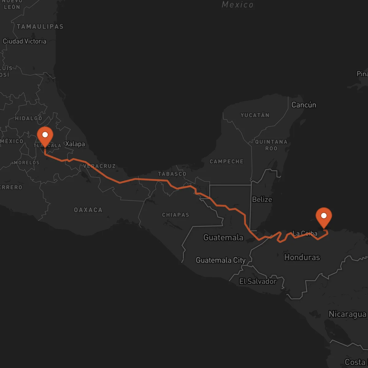Ruta Trujillo - Tlaxcala